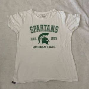 Woman’s White MSU Spartans T-Shirt